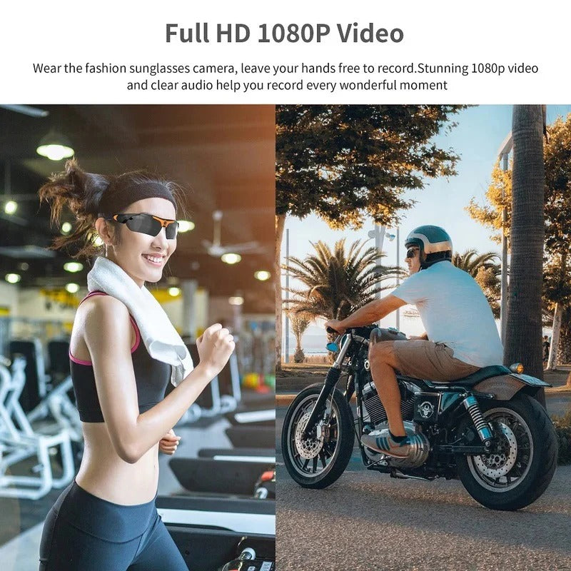 POV Video Recording Sunglasses with Built-In HD Camera - Hands-Free Action & Adventure Capture