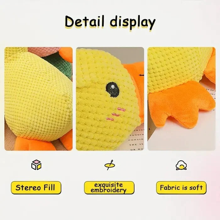 Durable Duck Shaped Squeaky Dog Toy - Reinforced Stitching for Extra Toughness | Perfect for Playtime & Fetch