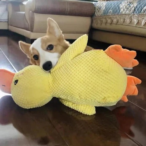 Durable Duck Shaped Squeaky Dog Toy - Reinforced Stitching for Extra Toughness | Perfect for Playtime & Fetch