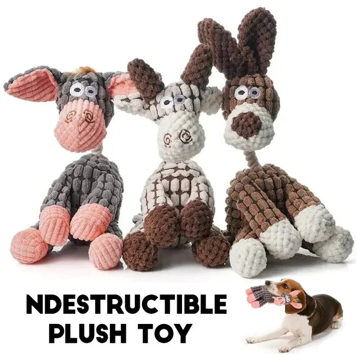 Durable Reinforced Squeaky Plush Dog Toy - Extra Strong Stitching for Long-Lasting Fun
