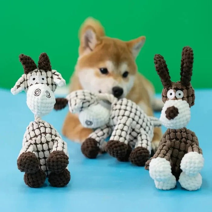 Durable Reinforced Squeaky Plush Dog Toy - Extra Strong Stitching for Long-Lasting Fun