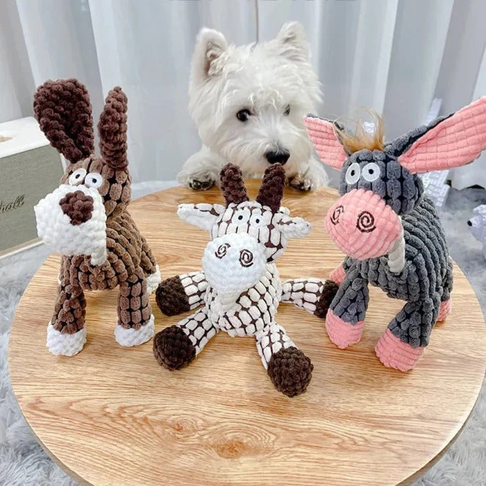 Durable Reinforced Squeaky Plush Dog Toy - Extra Strong Stitching for Long-Lasting Fun