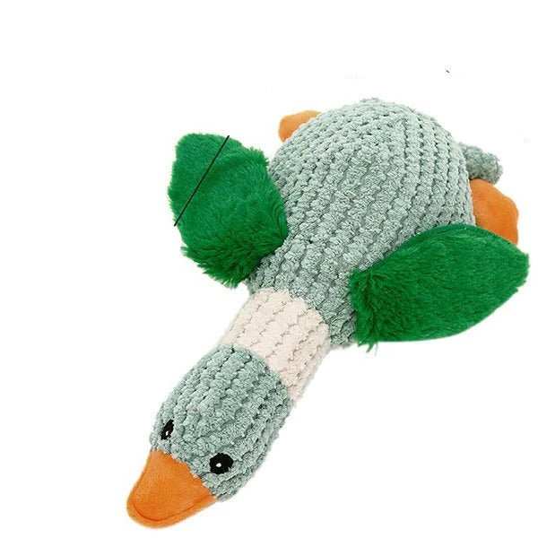 Durable Reinforced Goose Plush Dog Toy with Textured Fabric for Ultimate Chewing Fun