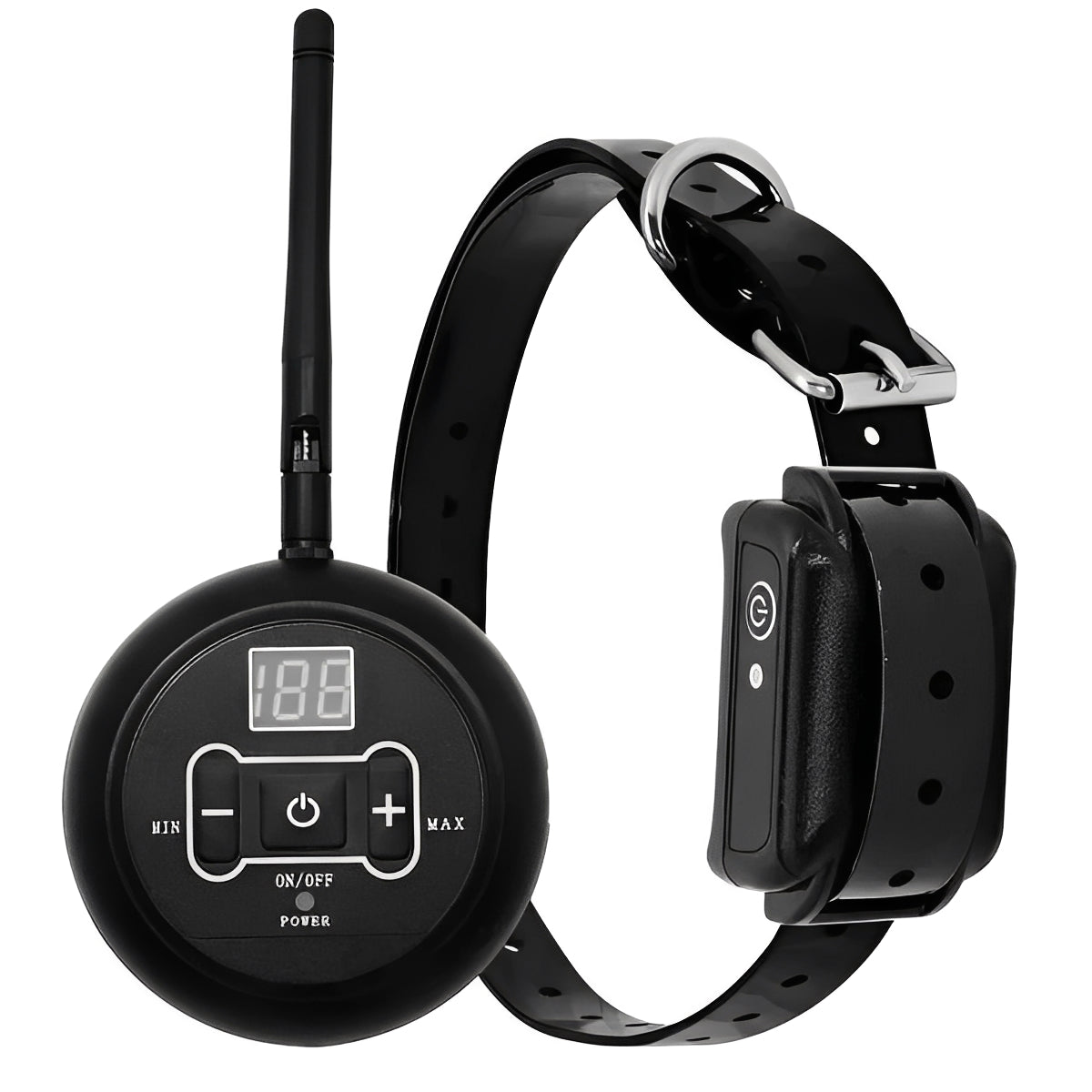 Wireless Dog Boundary System with Remote Training Control - Adjustable Range, Waterproof Collar, and Rechargeable Battery