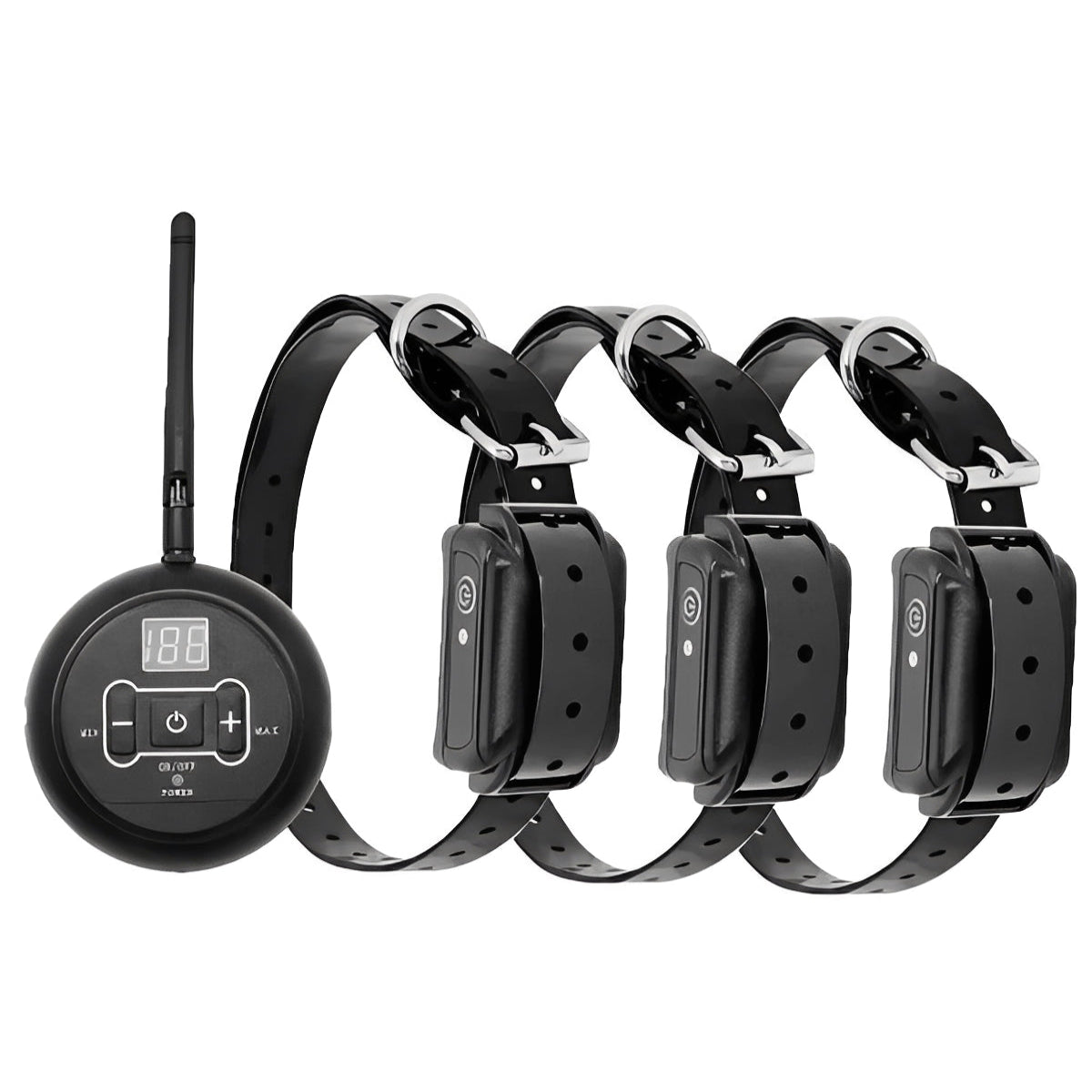 Wireless Dog Boundary System with Remote Training Control - Adjustable Range, Waterproof Collar, and Rechargeable Battery