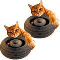Eco-Friendly Recyclable Cat Scratching Pad Set with Interactive Ball Toy - Pack of 2 for Engaging Playtime and Healthy Claws
