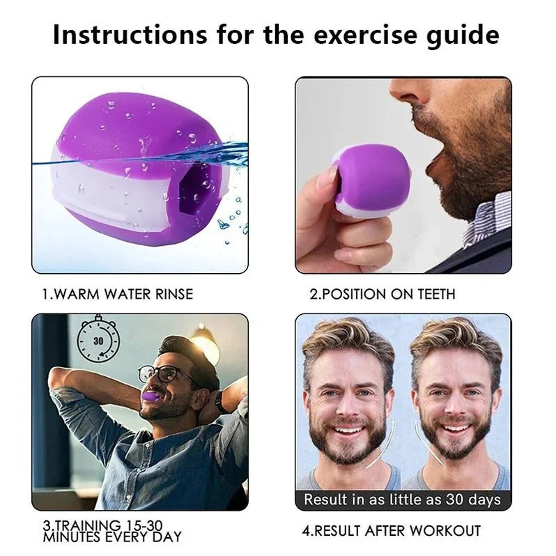 Jaw Exercise Tool - Adjustable 30 to 50 lb Resistance for Effective Jaw Strengthening & Toning