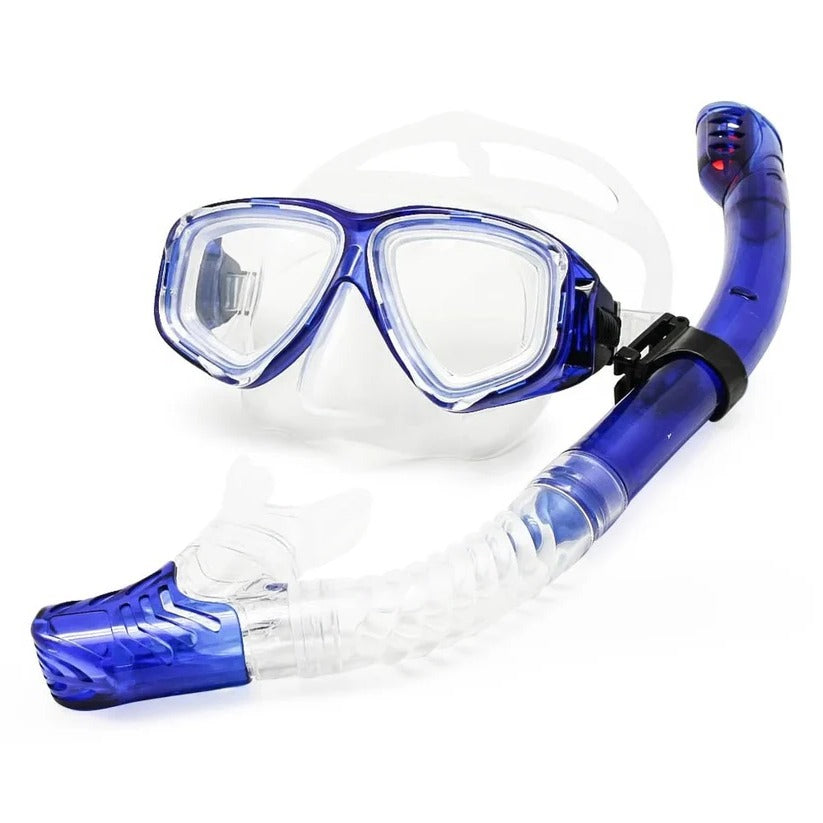 Premium Tempered Glass Scuba Mask with Silicone Seal - Anti-Fog Lens for Clear Underwater Vision