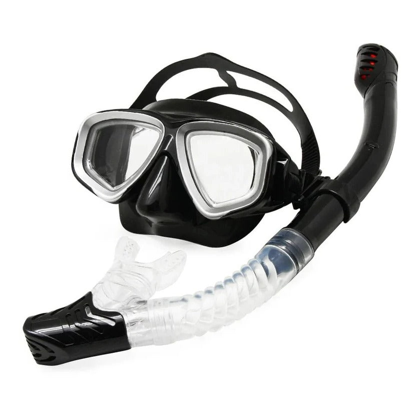 Premium Tempered Glass Scuba Mask with Silicone Seal - Anti-Fog Lens for Clear Underwater Vision