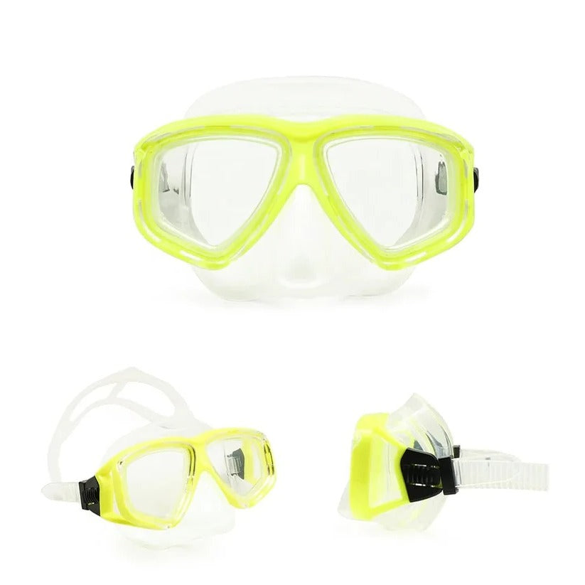 Premium Tempered Glass Scuba Mask with Silicone Seal - Anti-Fog Lens for Clear Underwater Vision