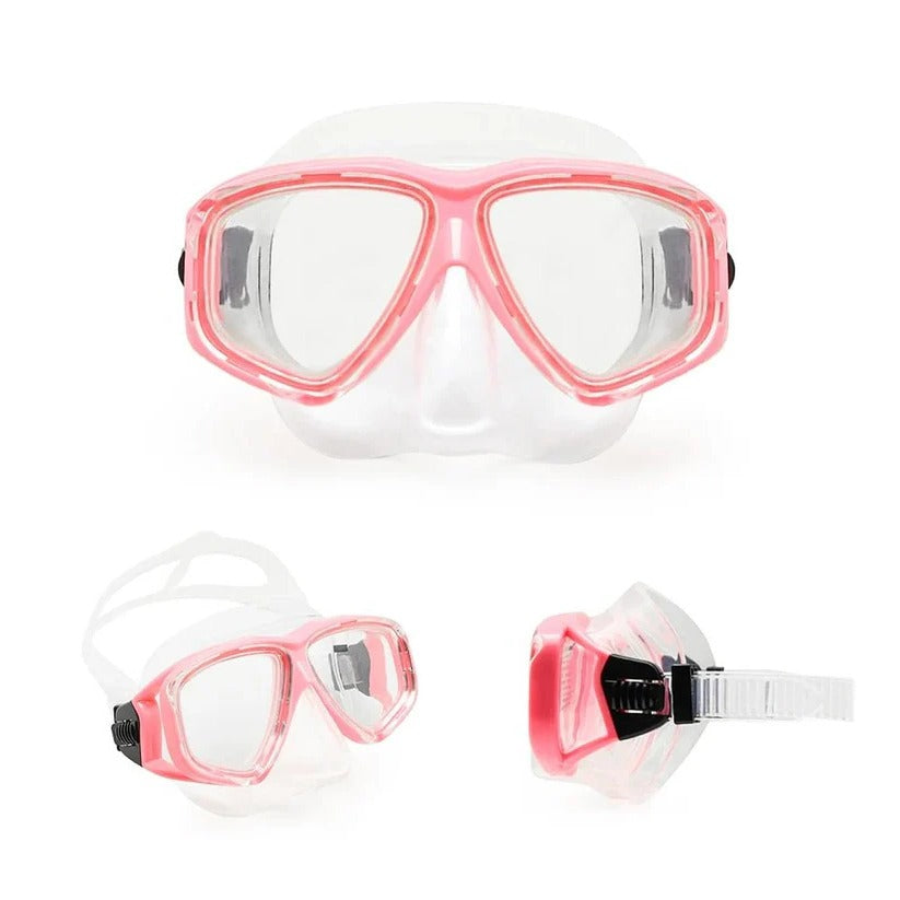 Premium Tempered Glass Scuba Mask with Silicone Seal - Anti-Fog Lens for Clear Underwater Vision