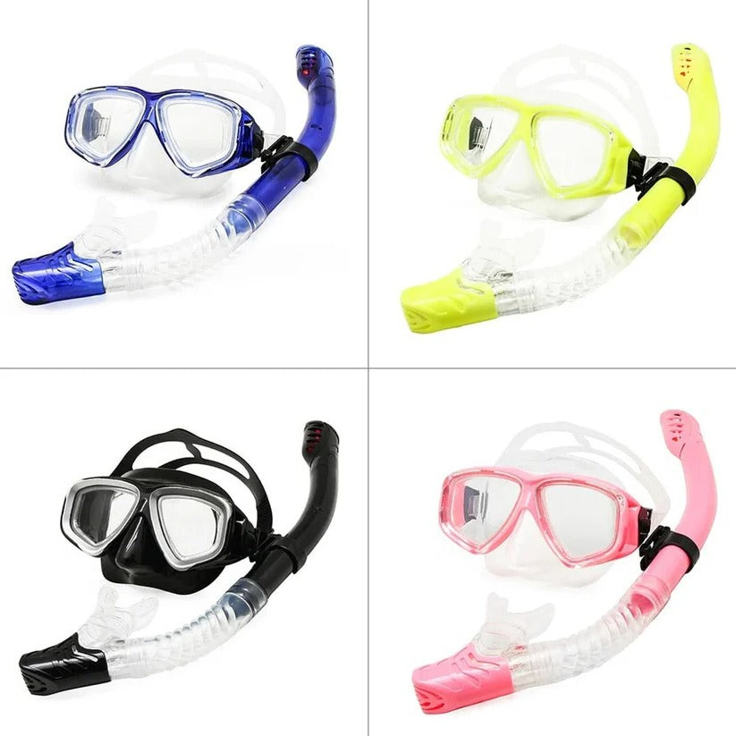 Premium Tempered Glass Scuba Mask with Silicone Seal - Anti-Fog Lens for Clear Underwater Vision