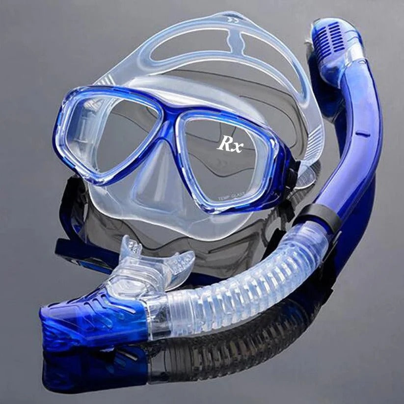 Premium Tempered Glass Scuba Mask with Silicone Seal - Anti-Fog Lens for Clear Underwater Vision