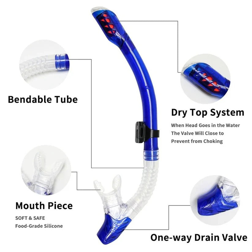 Premium Tempered Glass Scuba Mask with Silicone Seal - Anti-Fog Lens for Clear Underwater Vision