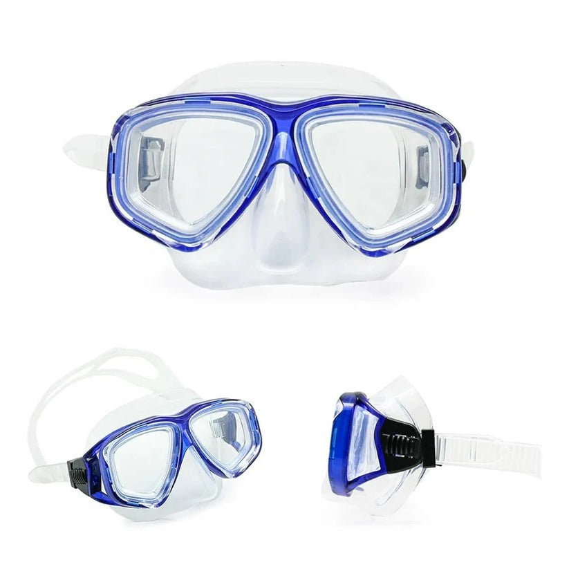 Premium Tempered Glass Scuba Mask with Silicone Seal - Anti-Fog Lens for Clear Underwater Vision