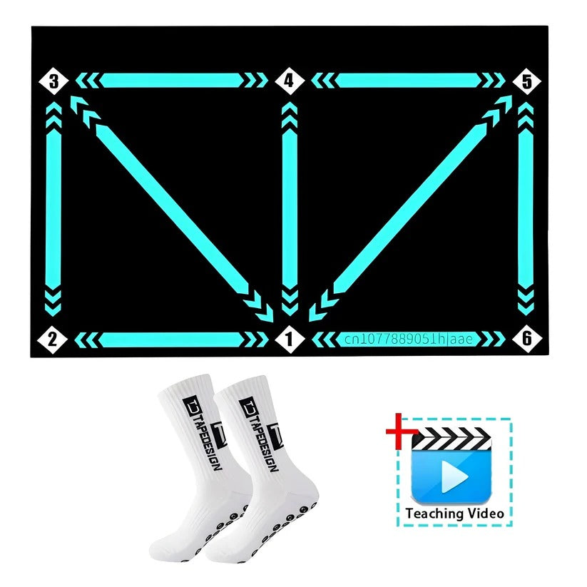Interactive Football Training Mat with Video Coaching System - Elevate Your Skills!