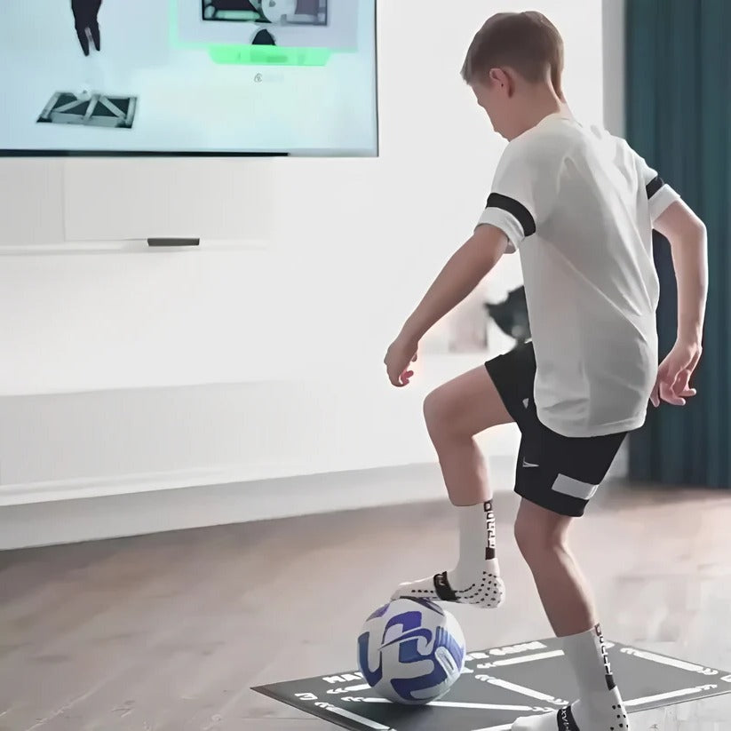Interactive Football Training Mat with Video Coaching System - Elevate Your Skills!