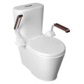 Adjustable Toilet Safety Rail with Dual Armrests - Elderly Support & Fall Prevention Aid
