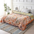 Boho Floral Cotton Blanket - Stylish Decorative Pattern for Cozy Home Decor