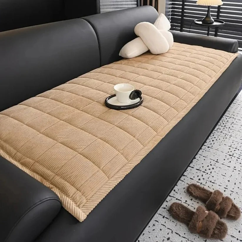 Premium Machine Washable Quilted Sofa Cover - Non-Slip Grip Backing & Soft Padded Surface for Ultimate Comfort