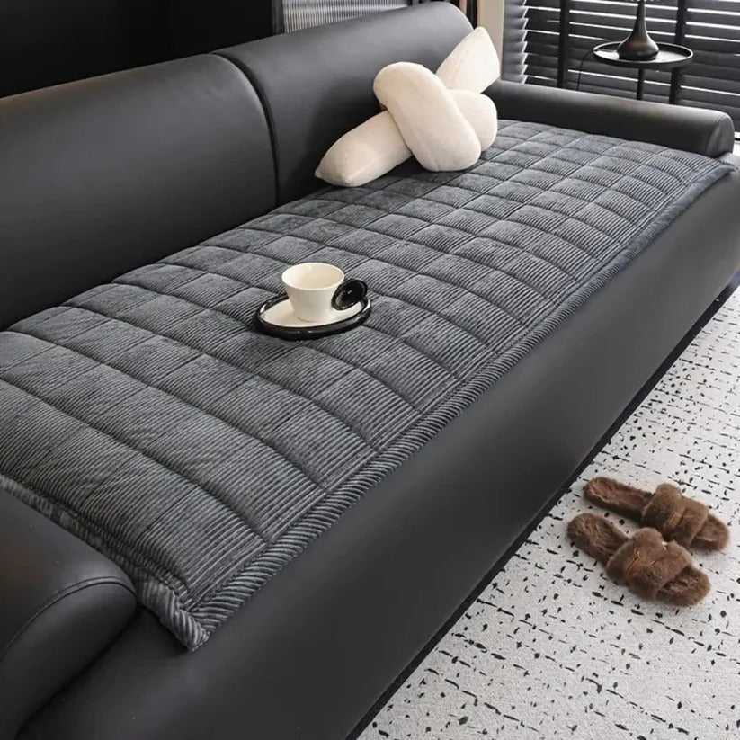Premium Machine Washable Quilted Sofa Cover - Non-Slip Grip Backing & Soft Padded Surface for Ultimate Comfort