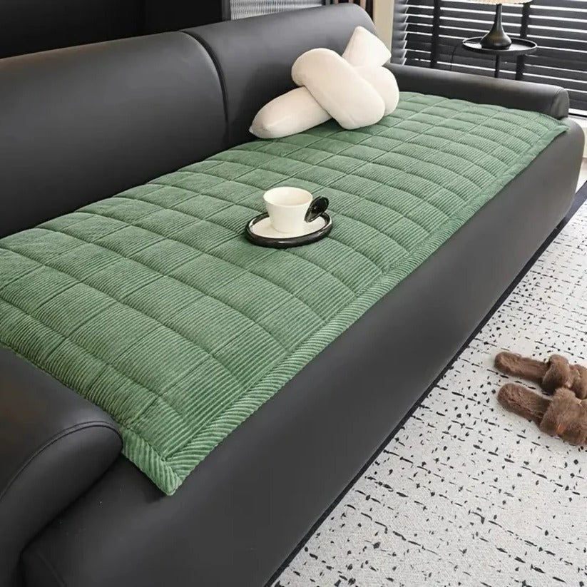 Premium Machine Washable Quilted Sofa Cover - Non-Slip Grip Backing & Soft Padded Surface for Ultimate Comfort