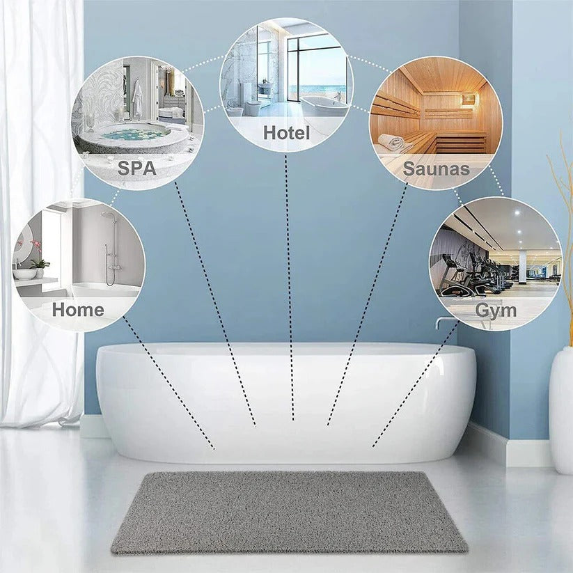Non-Slip Textured Shower Mat with Porous Drainage – Safe, Quick-Drying Bath Mat for Home & Spa