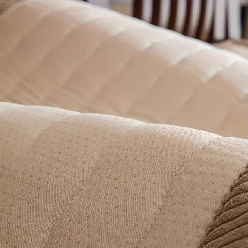 Textured Thick Plush Sofa Slipcover - Anti-Slip Grip, Washable & Durable Design for Ultimate Comfort