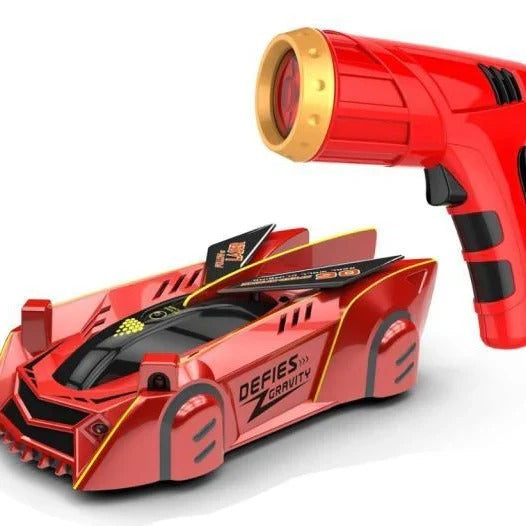 Rechargeable Wall Climbing Remote Control Car with LED Lights - Gravity-Defying Toy for Kids