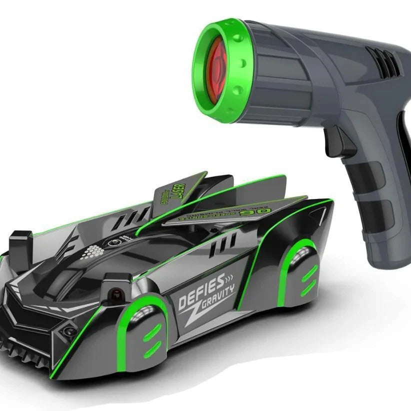 Rechargeable Wall Climbing Remote Control Car with LED Lights - Gravity-Defying Toy for Kids