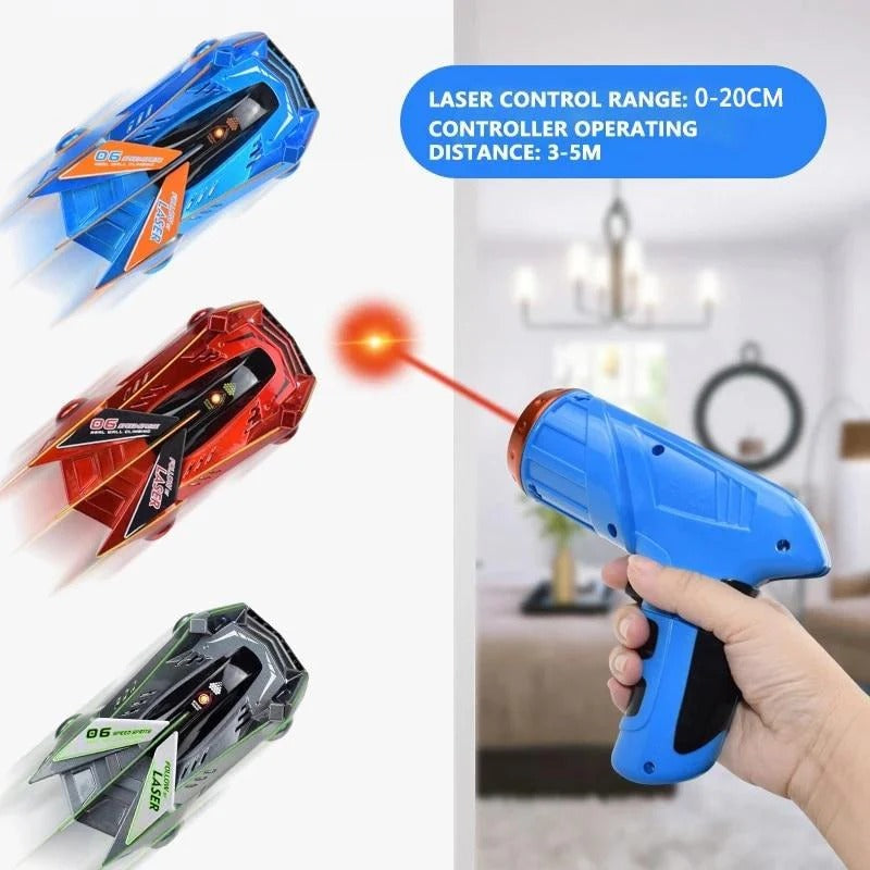 Rechargeable Wall Climbing Remote Control Car with LED Lights - Gravity-Defying Toy for Kids