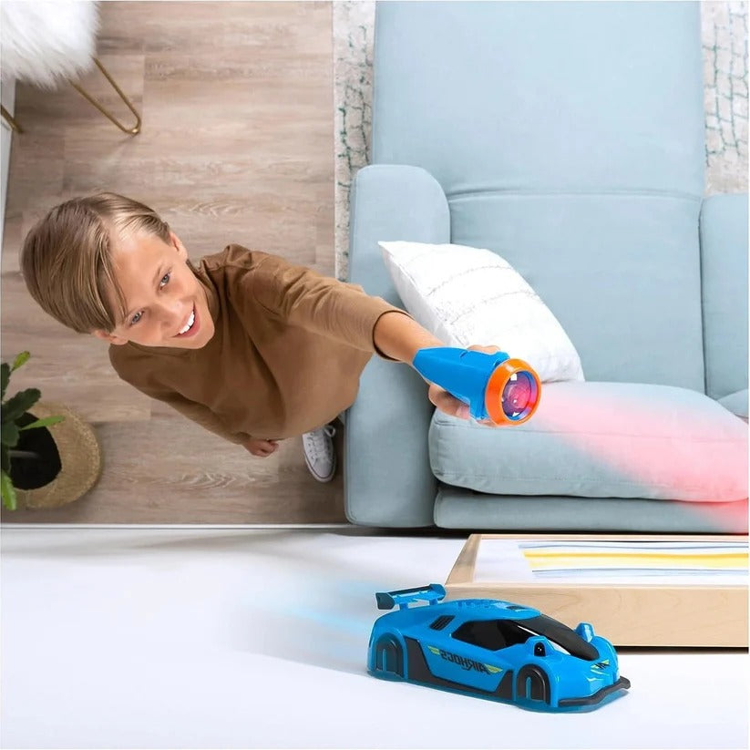 Rechargeable Wall Climbing Remote Control Car with LED Lights - Gravity-Defying Toy for Kids