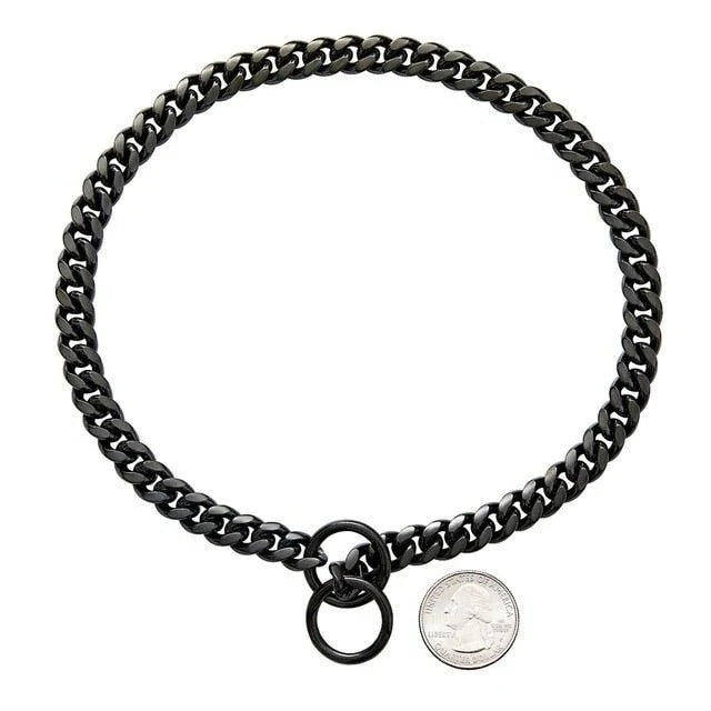 Adjustable Stainless Steel Dog Training Collar with Durable Chain - Perfect Fit for All Breeds