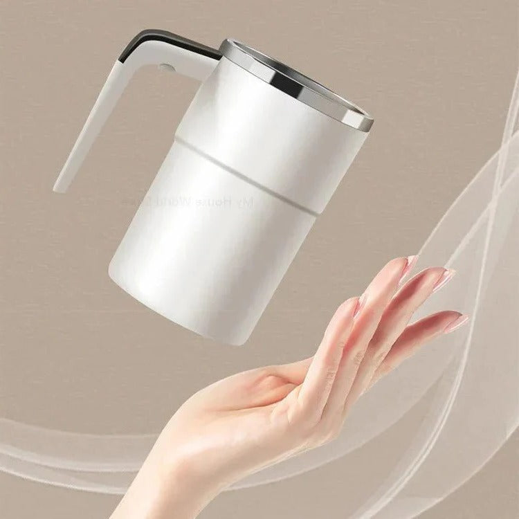 Rechargeable Self-Stirring Mug with LED Display - Automatic Mixing Cup for Effortless Beverages