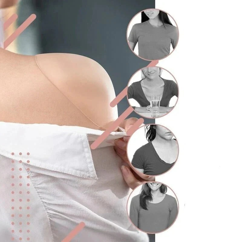 Flexible & Breathable Silicone Anti-Slip Shoulder Pads for Women - Comfort & Support for All-Day Wear