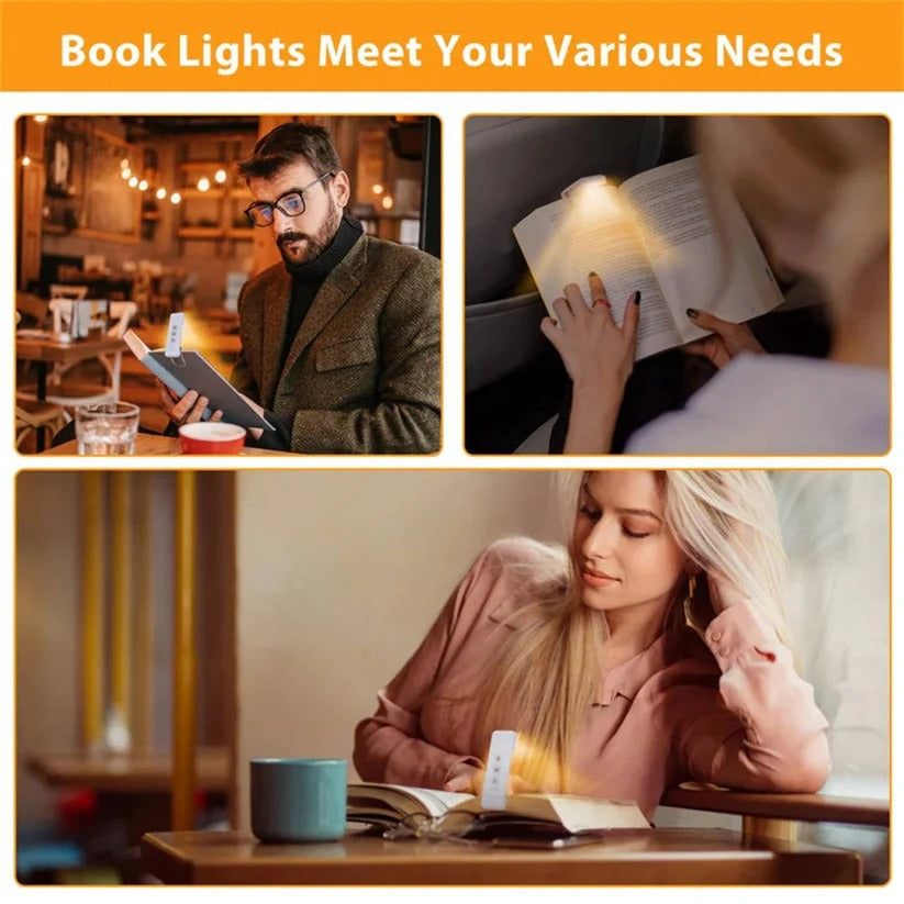 Mini USB Rechargeable LED Reading Lamp with Timer & Clip-On Design - Portable, Adjustable Brightness, Ideal for Books & Laptops