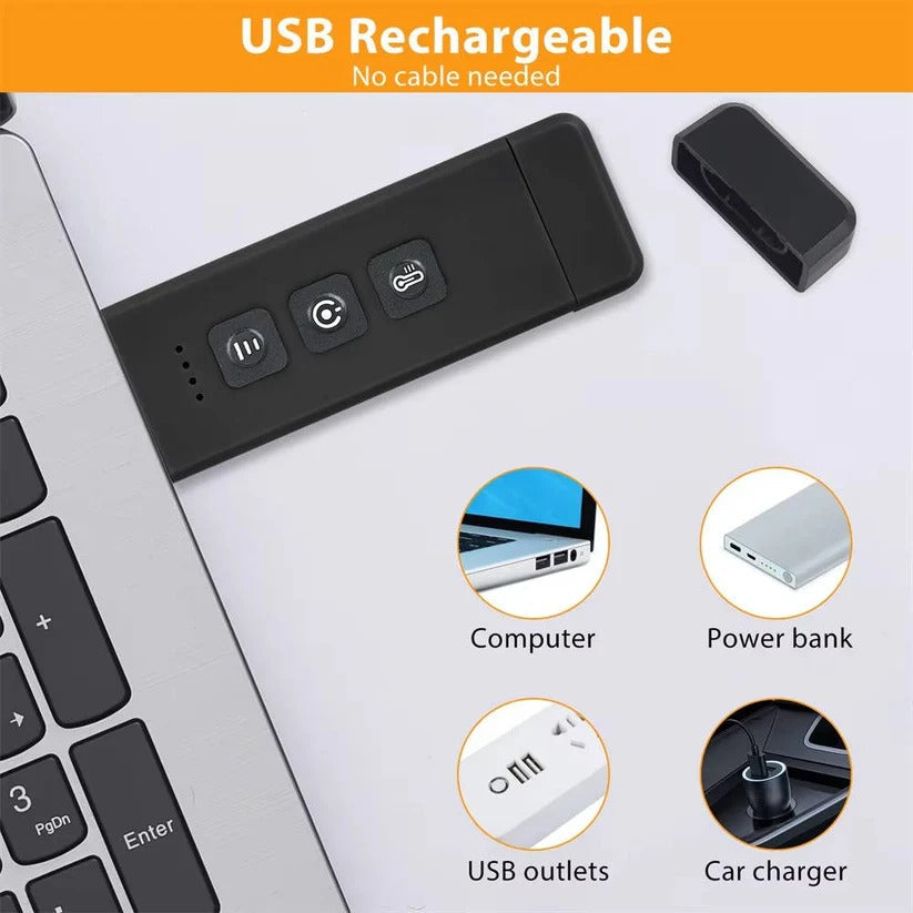 Mini USB Rechargeable LED Reading Lamp with Timer & Clip-On Design - Portable, Adjustable Brightness, Ideal for Books & Laptops