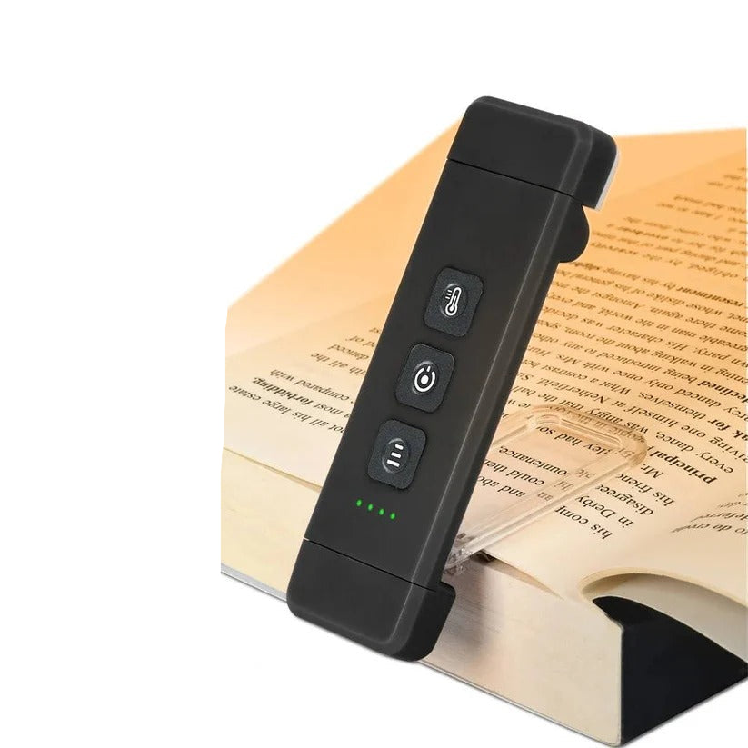 Mini USB Rechargeable LED Reading Lamp with Timer & Clip-On Design - Portable, Adjustable Brightness, Ideal for Books & Laptops