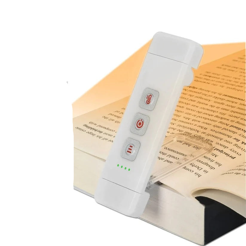 Mini USB Rechargeable LED Reading Lamp with Timer & Clip-On Design - Portable, Adjustable Brightness, Ideal for Books & Laptops