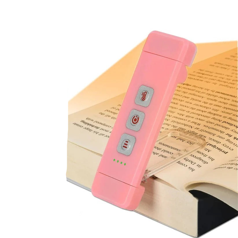 Mini USB Rechargeable LED Reading Lamp with Timer & Clip-On Design - Portable, Adjustable Brightness, Ideal for Books & Laptops