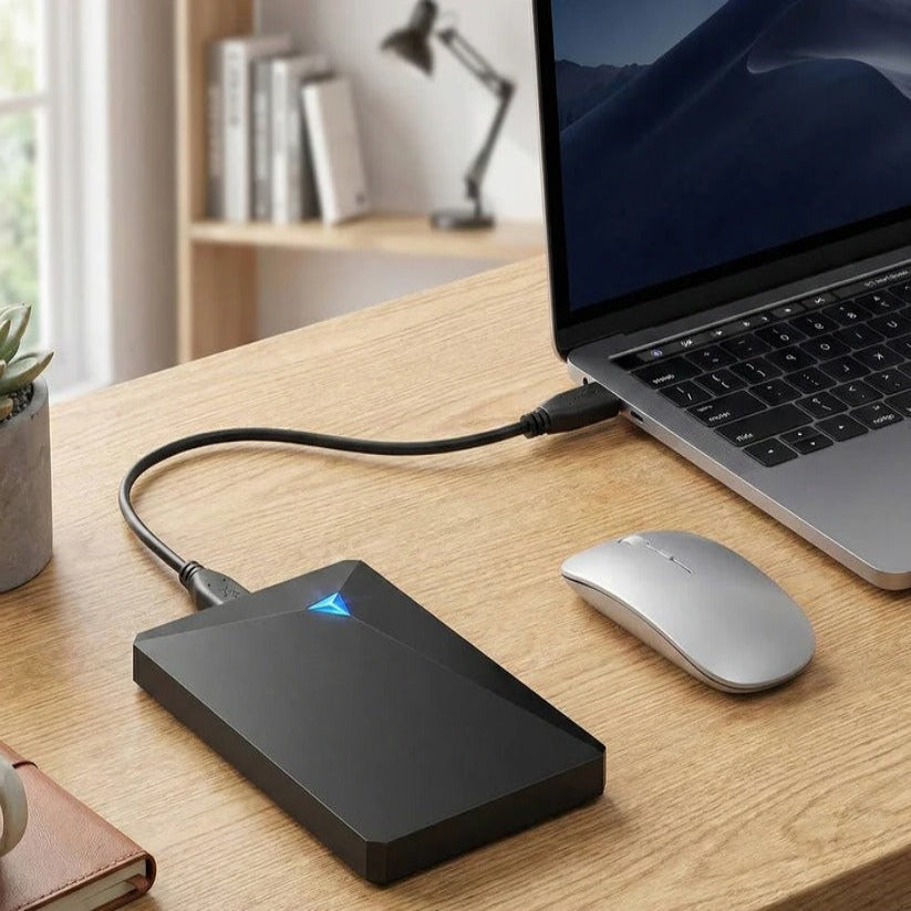 High-Speed USB 3.0 External Hard Drive - Portable Storage for PC & Mac - Fast Data Transfer, 1TB/2TB Options