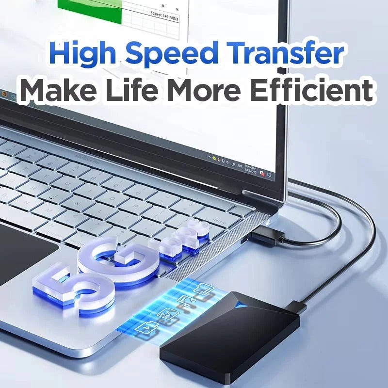 High-Speed USB 3.0 External Hard Drive - Portable Storage for PC & Mac - Fast Data Transfer, 1TB/2TB Options