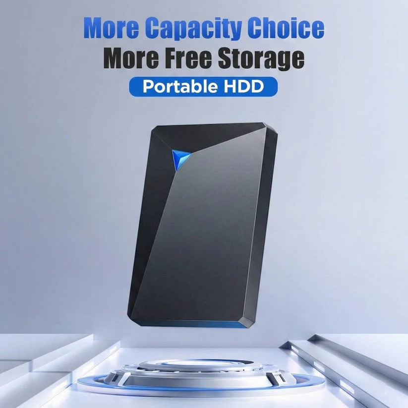 High-Speed USB 3.0 External Hard Drive - Portable Storage for PC & Mac - Fast Data Transfer, 1TB/2TB Options