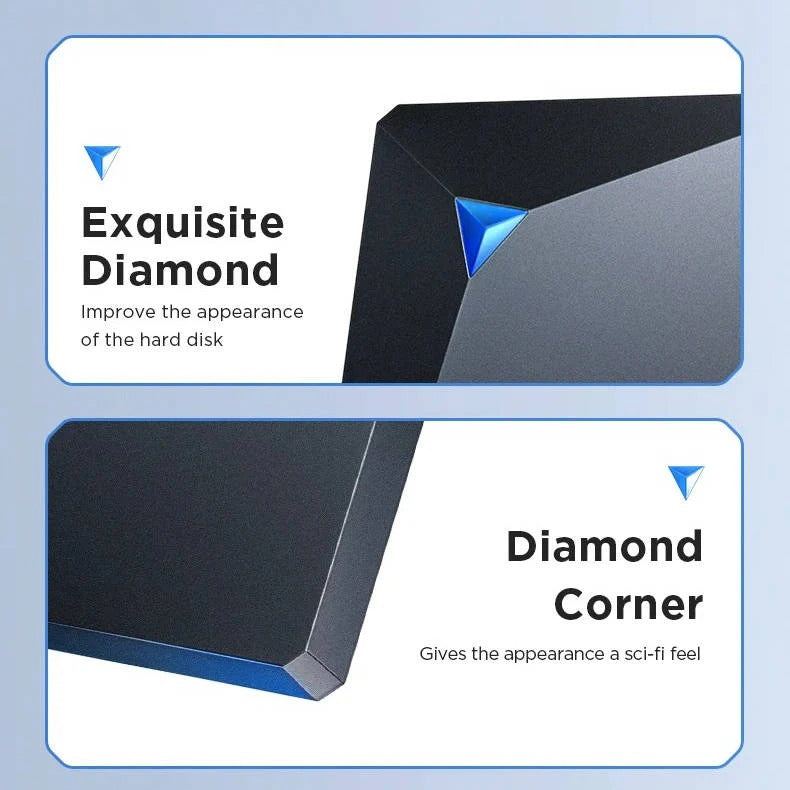 High-Speed USB 3.0 External Hard Drive - Portable Storage for PC & Mac - Fast Data Transfer, 1TB/2TB Options