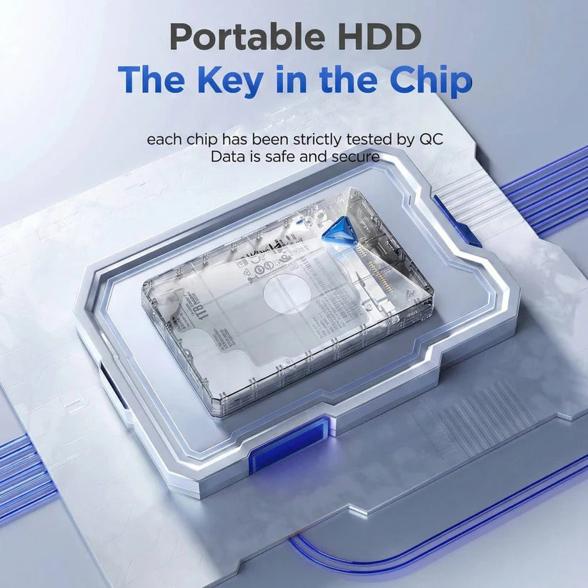 High-Speed USB 3.0 External Hard Drive - Portable Storage for PC & Mac - Fast Data Transfer, 1TB/2TB Options