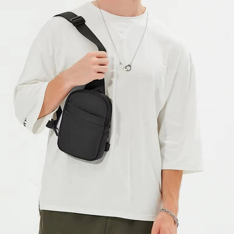 Men's Lightweight Adjustable Crossbody Chest Bag - Versatile Shoulder Sling for Travel & Daily Use