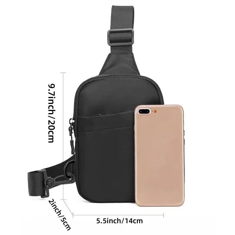 Men's Lightweight Adjustable Crossbody Chest Bag - Versatile Shoulder Sling for Travel & Daily Use