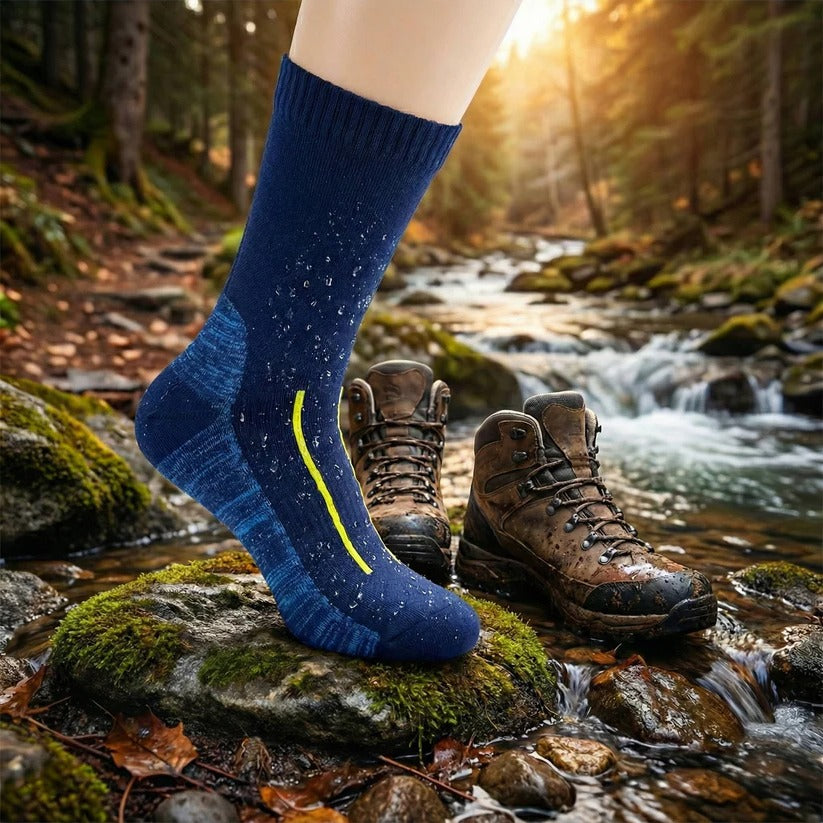 Unisex Waterproof Crew Socks - Breathable & Durable for Hiking, Outdoor Wading, and All-Day Comfort