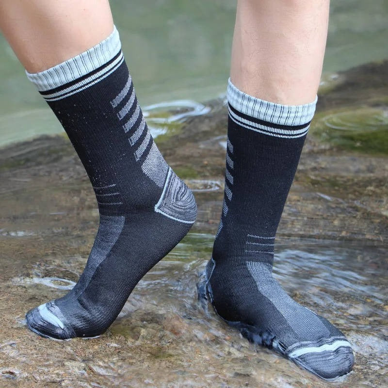 Unisex Waterproof Crew Socks - Breathable & Durable for Hiking, Outdoor Wading, and All-Day Comfort