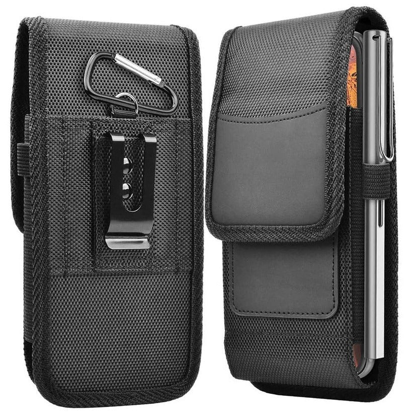 Premium Cell Phone Belt Clip Case with Secure Pouch & Flap Closure - Universal Fit for All Smartphones